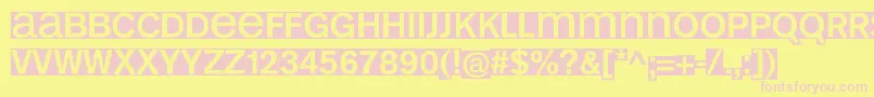 Kl1MonosansInvers Font – Pink Fonts on Yellow Background