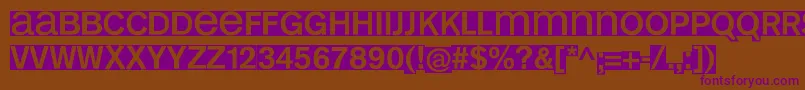 Kl1MonosansInvers Font – Purple Fonts on Brown Background