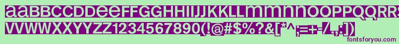 Kl1MonosansInvers Font – Purple Fonts on Green Background