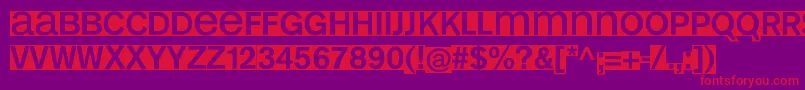 Kl1MonosansInvers Font – Red Fonts on Purple Background