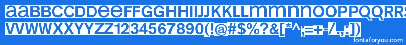 Kl1MonosansInvers Font – White Fonts on Blue Background