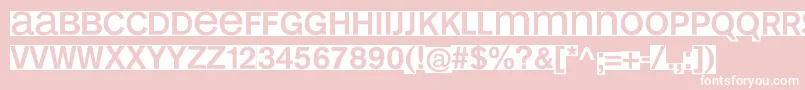 Kl1MonosansInvers Font – White Fonts on Pink Background