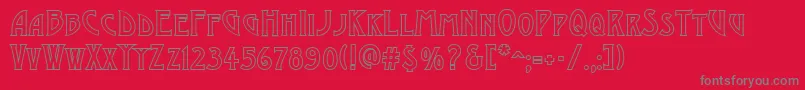 AModernocapsotl Font – Gray Fonts on Red Background