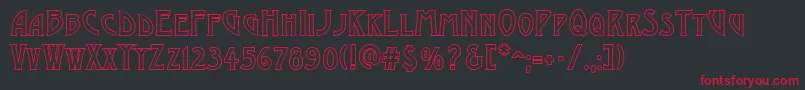 AModernocapsotl Font – Red Fonts on Black Background