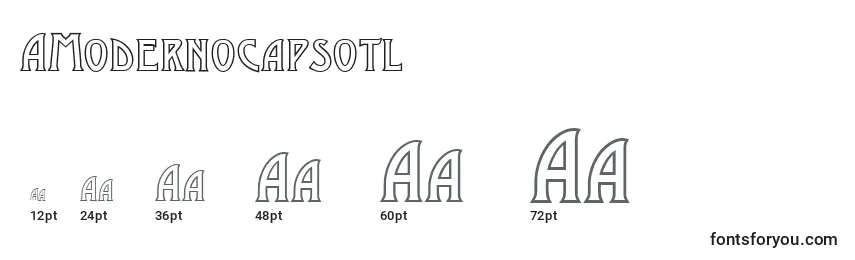 Размеры шрифта AModernocapsotl