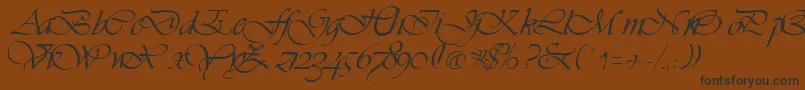 Шрифт VivaceRegular – чёрные шрифты на коричневом фоне
