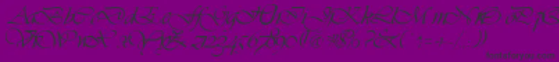 VivaceRegular Font – Black Fonts on Purple Background