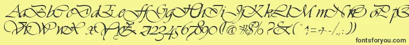 VivaceRegular Font – Black Fonts on Yellow Background