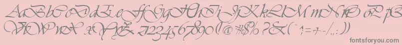 Подробнее о шрифте VivaceRegular Шрифт VivaceRegular – серые шрифты на розовом фоне