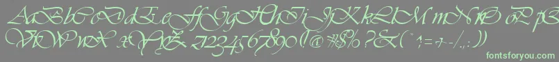 VivaceRegular-Schriftart – Grüne Schriften auf grauem Hintergrund