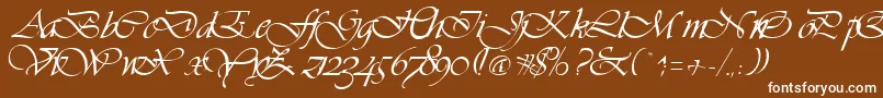 VivaceRegular Font – White Fonts on Brown Background