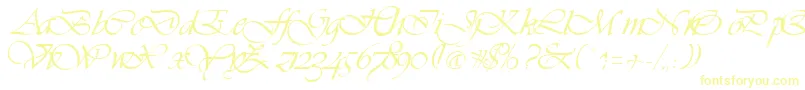 VivaceRegular-Schriftart – Gelbe Schriften