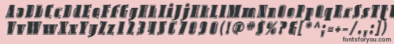 SfavondaleinlineItalic Font – Black Fonts on Pink Background