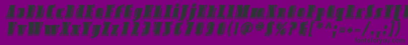 SfavondaleinlineItalic-Schriftart – Schwarze Schriften auf violettem Hintergrund