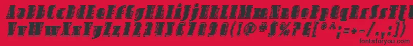 フォントSfavondaleinlineItalic – 赤い背景に黒い文字
