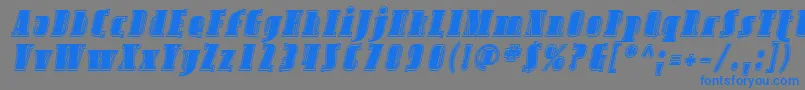 SfavondaleinlineItalic Font – Blue Fonts on Gray Background