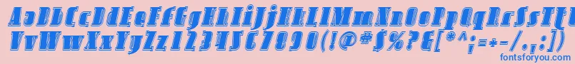 SfavondaleinlineItalic Font – Blue Fonts on Pink Background