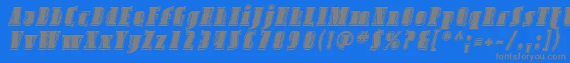 SfavondaleinlineItalic Font – Gray Fonts on Blue Background