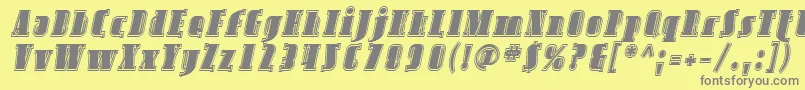 Шрифт SfavondaleinlineItalic – серые шрифты на жёлтом фоне