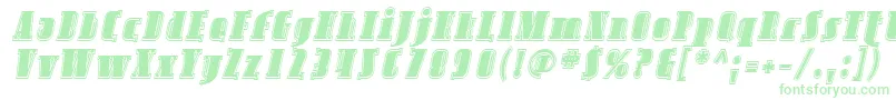 Шрифт SfavondaleinlineItalic – зелёные шрифты