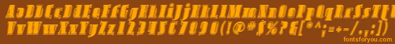 SfavondaleinlineItalic Font – Orange Fonts on Brown Background