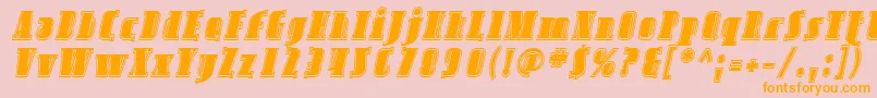 SfavondaleinlineItalic Font – Orange Fonts on Pink Background