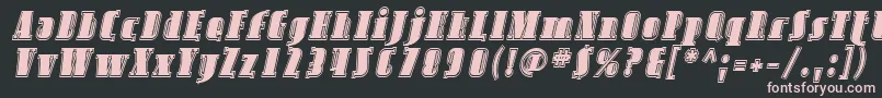 フォントSfavondaleinlineItalic – 黒い背景にピンクのフォント
