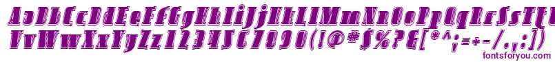 SfavondaleinlineItalic-fontti – violetit fontit valkoisella taustalla