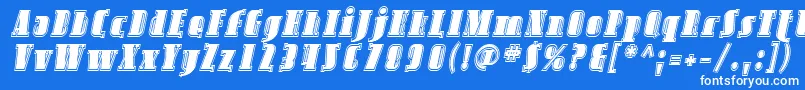 SfavondaleinlineItalic Font – White Fonts on Blue Background
