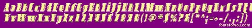 SfavondaleinlineItalic Font – Yellow Fonts on Purple Background