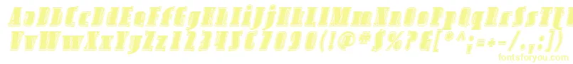 Шрифт SfavondaleinlineItalic – жёлтые шрифты