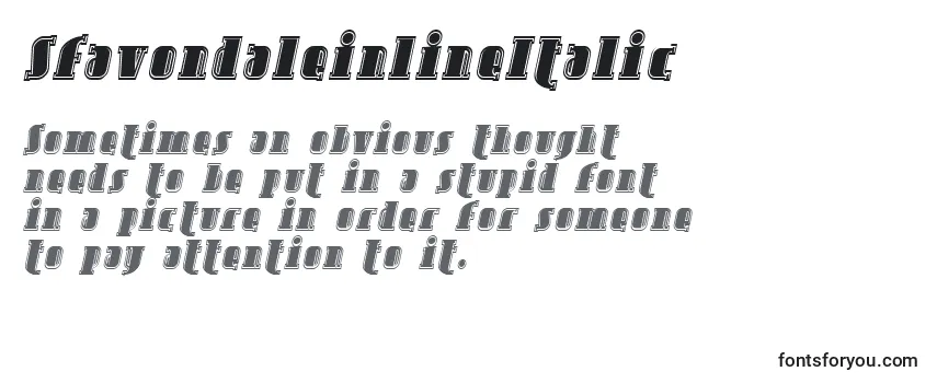 Review of the SfavondaleinlineItalic Font