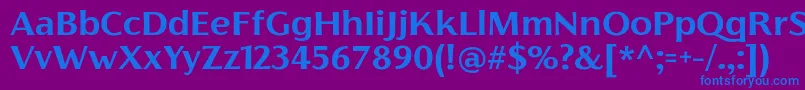 FlorentiaBoldTrial Font – Blue Fonts on Purple Background