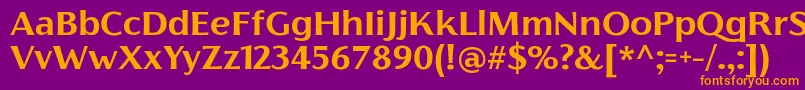 Шрифт FlorentiaBoldTrial – оранжевые шрифты на фиолетовом фоне