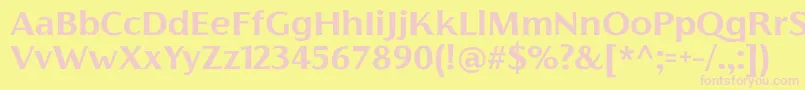 フォントFlorentiaBoldTrial – ピンクのフォント、黄色の背景