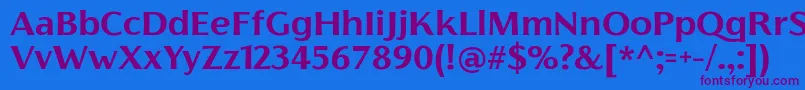 FlorentiaBoldTrial Font – Purple Fonts on Blue Background