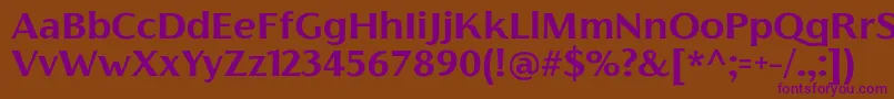 FlorentiaBoldTrial Font – Purple Fonts on Brown Background