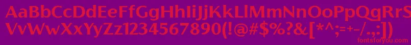 Шрифт FlorentiaBoldTrial – красные шрифты на фиолетовом фоне