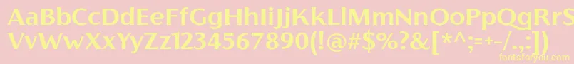 FlorentiaBoldTrial Font – Yellow Fonts on Pink Background