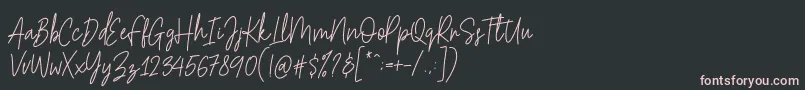 Hesterica Font – Pink Fonts on Black Background