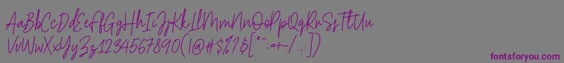 Hesterica Font – Purple Fonts on Gray Background