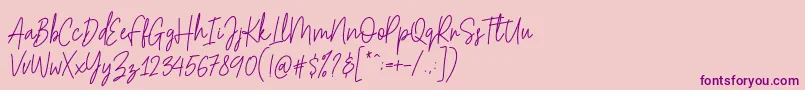 Hesterica Font – Purple Fonts on Pink Background