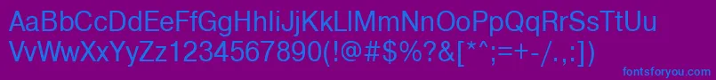 Шрифт Pragmaticactt90n – синие шрифты на фиолетовом фоне