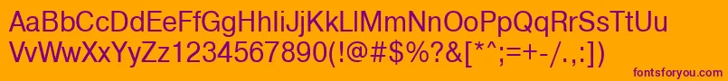 Pragmaticactt90n Font – Purple Fonts on Orange Background