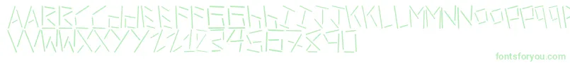 フォントLinerStencilThin – 緑のフォント