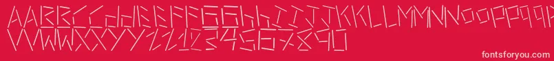Więcej informacji o czcionce LinerStencilThin Czcionka LinerStencilThin – różowe czcionki na czerwonym tle