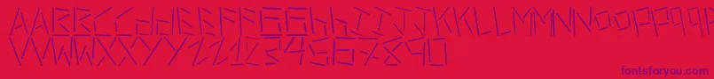 Шрифт LinerStencilThin – фиолетовые шрифты на красном фоне