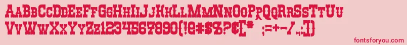 RioOroBold Font – Red Fonts on Pink Background