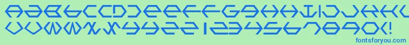 Шрифт Gamma – синие шрифты на зелёном фоне