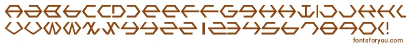 Gamma-Schriftart – Braune Schriften auf weißem Hintergrund